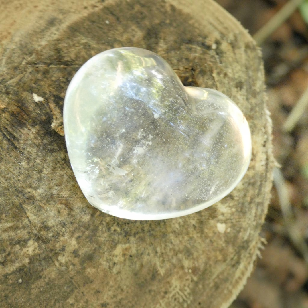 Clear Quartz Crystal Heart