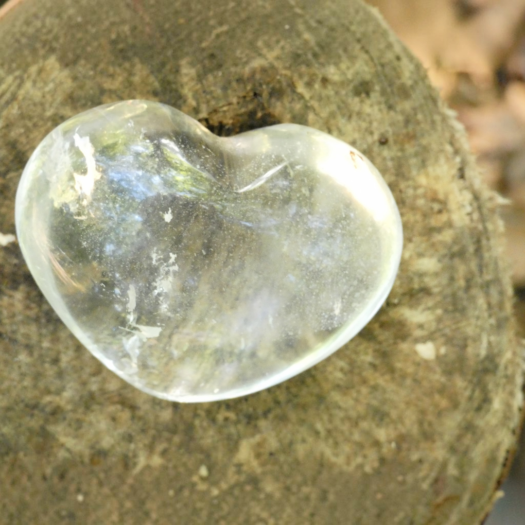 Clear Quartz Crystal Heart