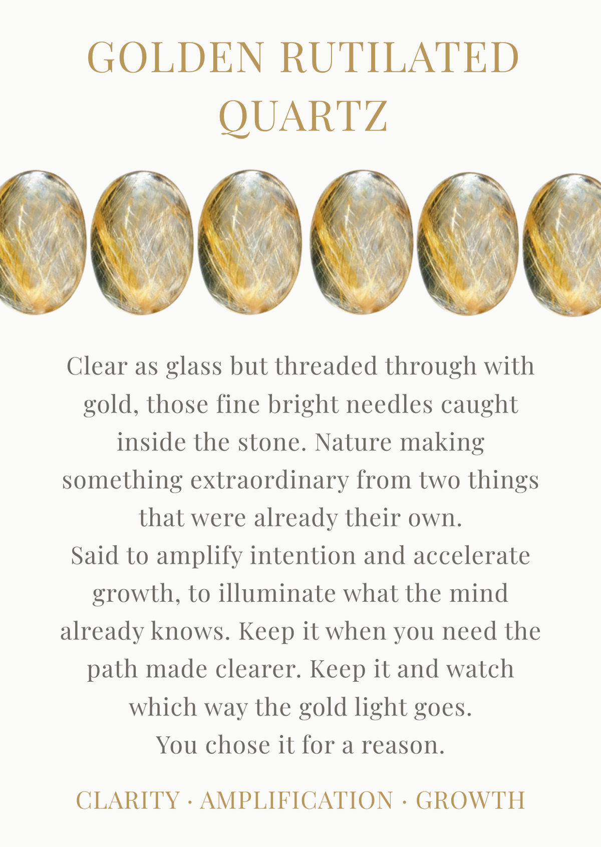 Golden Rutilated Quartz Tumble Stone