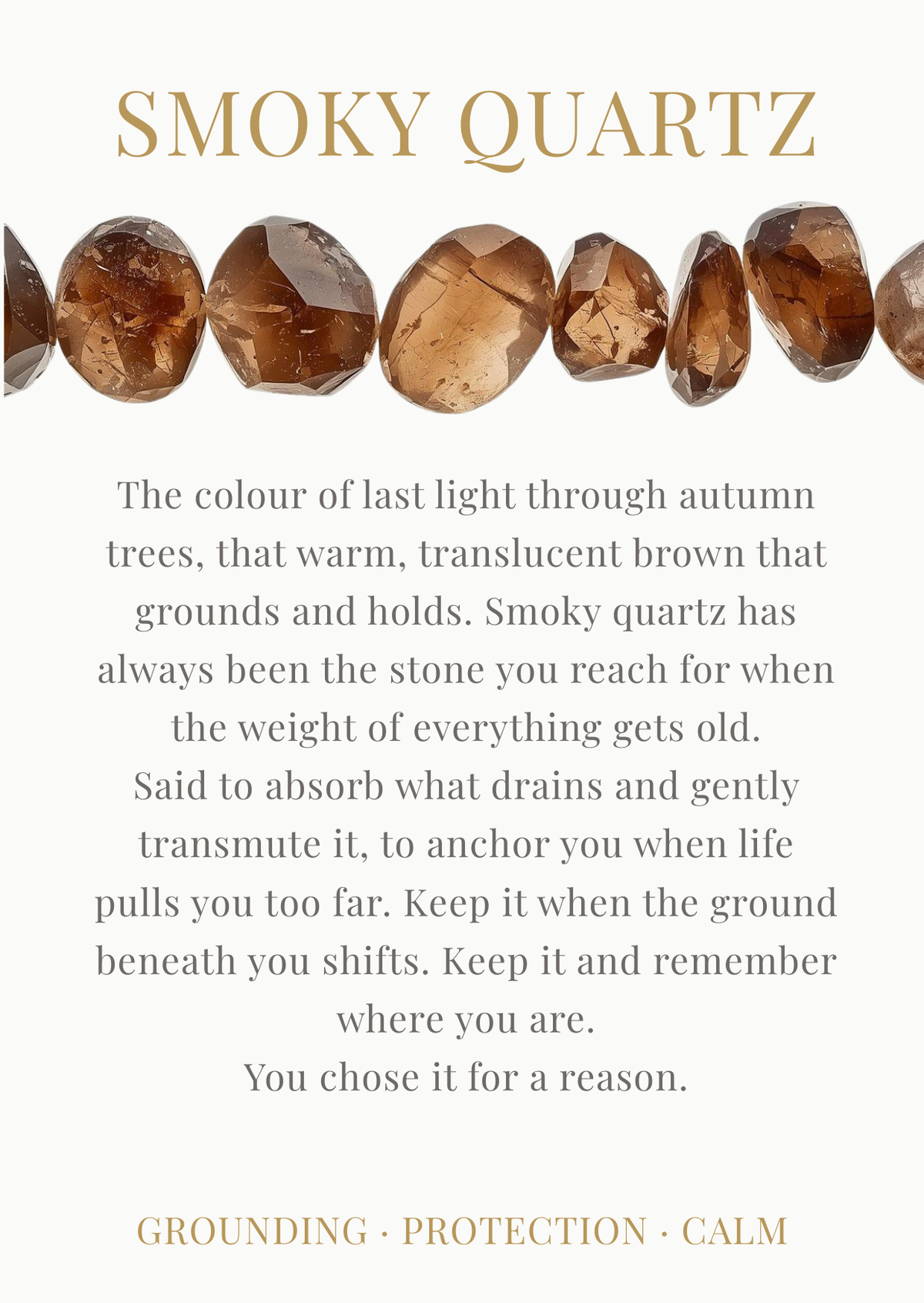 Smoky Quartz Tumble Stone - Polished