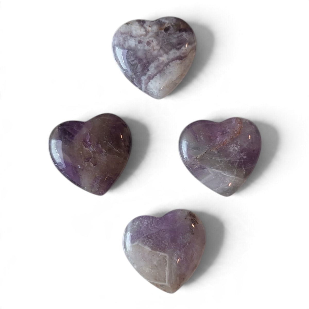 Chevron Amethyst Heart