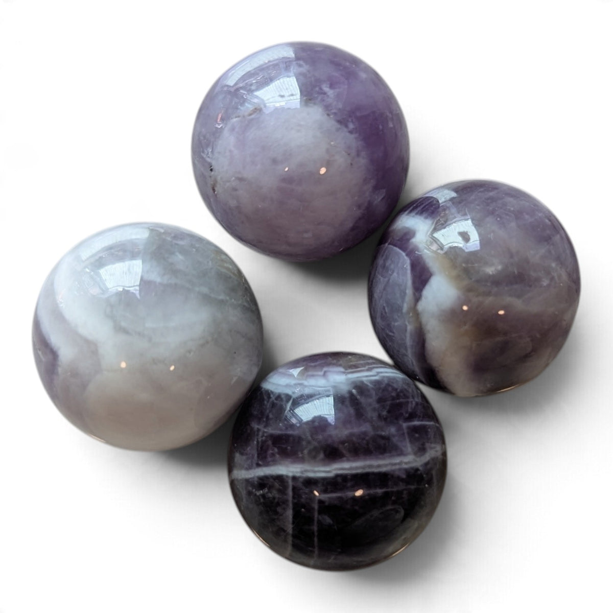 Chevron Amethyst Sphere