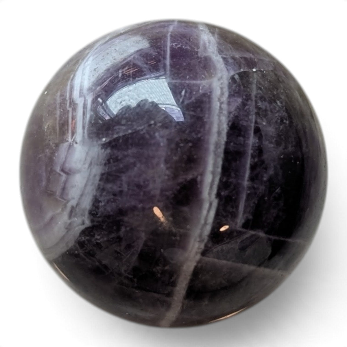 Chevron Amethyst Sphere